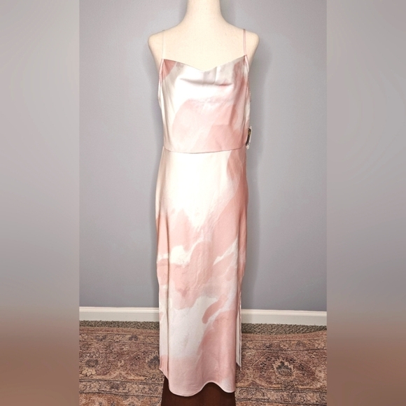 Taylor Petite Cowl Neck Tie Dye Maxi Dress - Picture 1 of 6